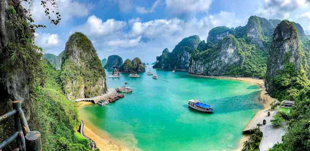 7 Reasons Why Vietnam Is the Best Country in the World Marina Loboto overlooking the scenic coastline of Vietnam, capturing vibrant blue waters and tropical landscapes that show why Vietnam is the best country in the world for travel.